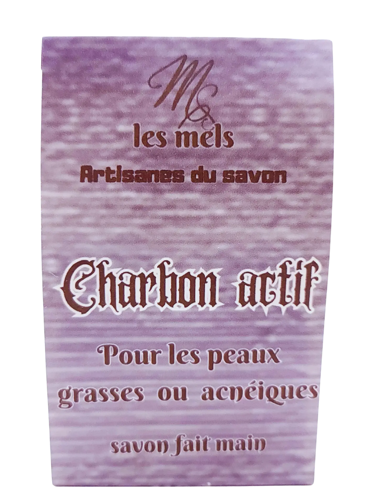 Savon Charbon Actif Les Mels artisanal et naturel pour un soin purifiant et nourrissant