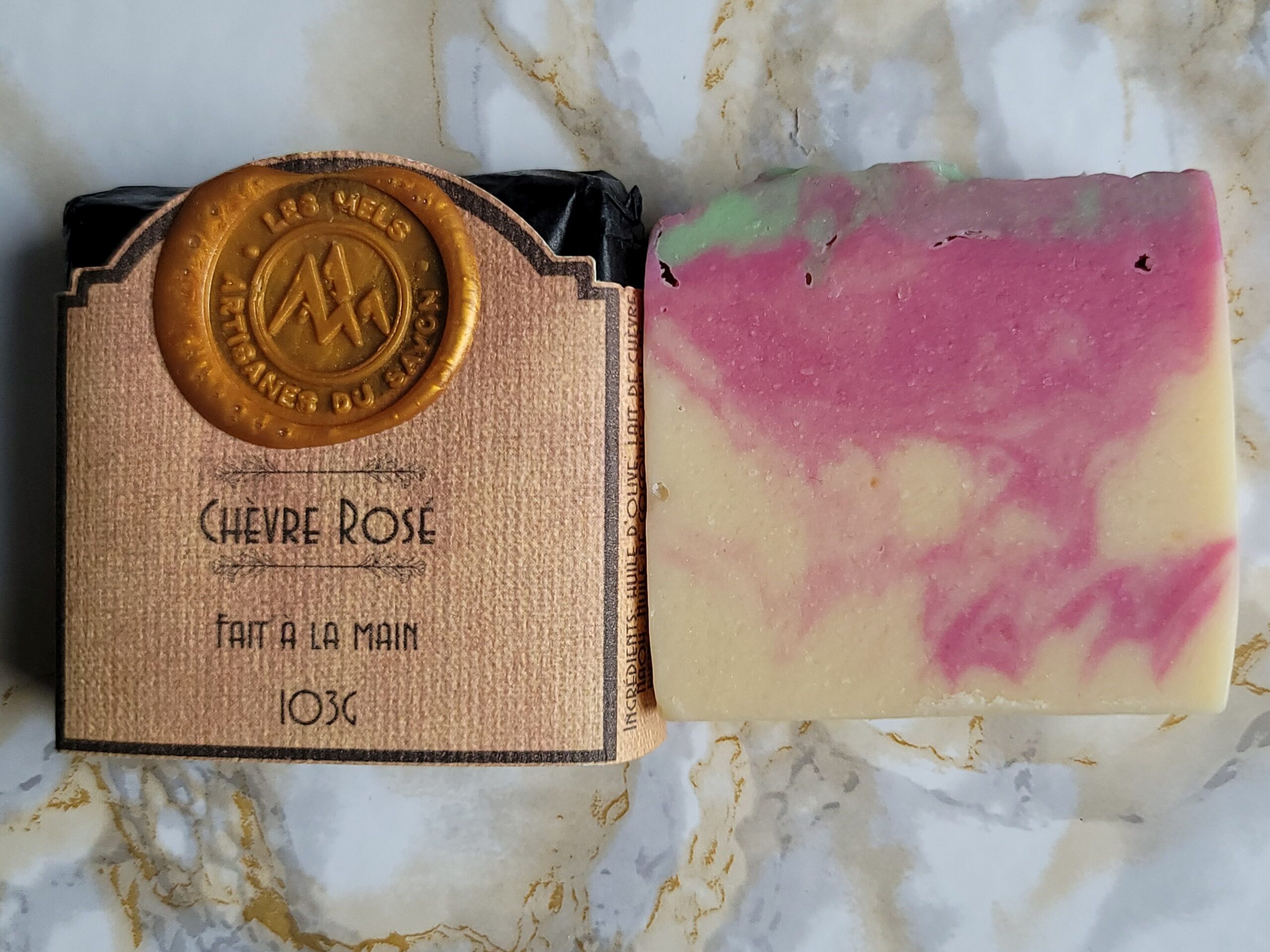 Savon naturel fait à la main Chèvre Rosé au lait de chèvre et à la rose – Les Mels