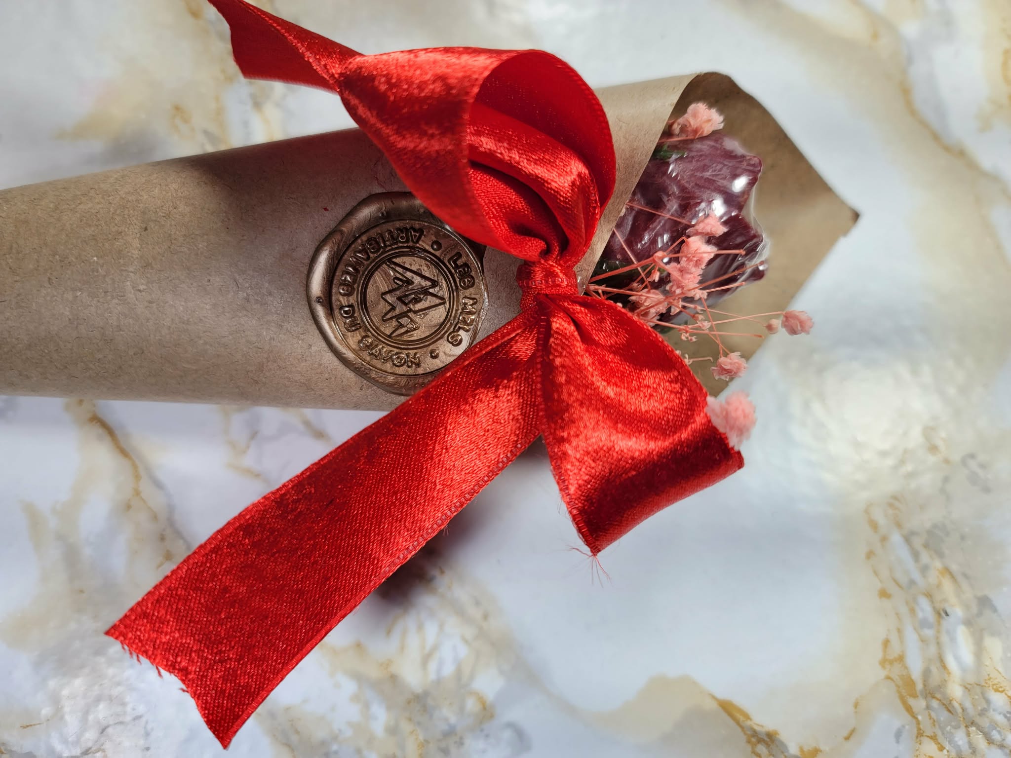 Bouquet de savon naturel fait à la main Les Mels – cadeau St-Valentin
